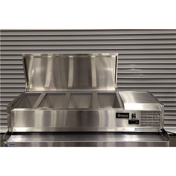 46" Stainless Lid Topping Rail, Omcan 46658