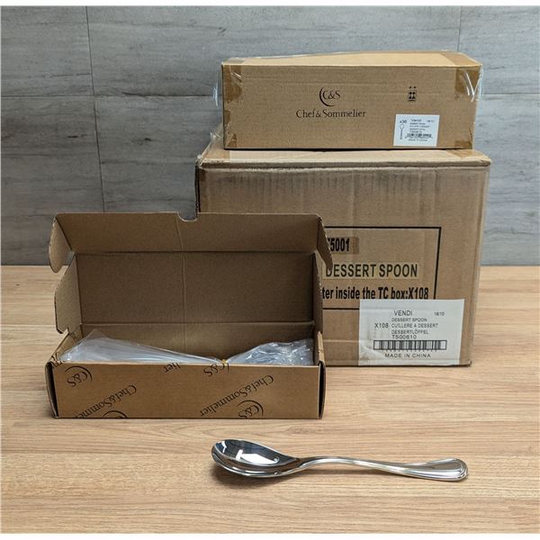 Vendi Dessert Spoons, Arcoroc T5006 - Lot of 108 (1 Case)