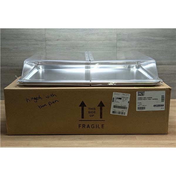 Carlisle SC2607 Acrylic Pastry Tray with Hinged Cover