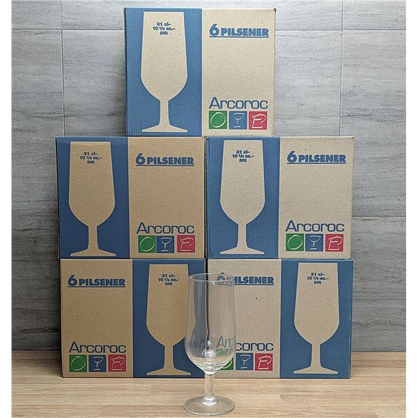 Arcoroc Pilsner Glasses - Lot of 30 (5 Boxes)