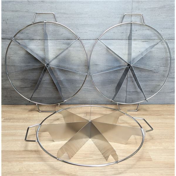 Johnson-Rose 6317: 10" Stainless Steel 7-Cut Pie & Cake Marker / Cutter - Lot of 3