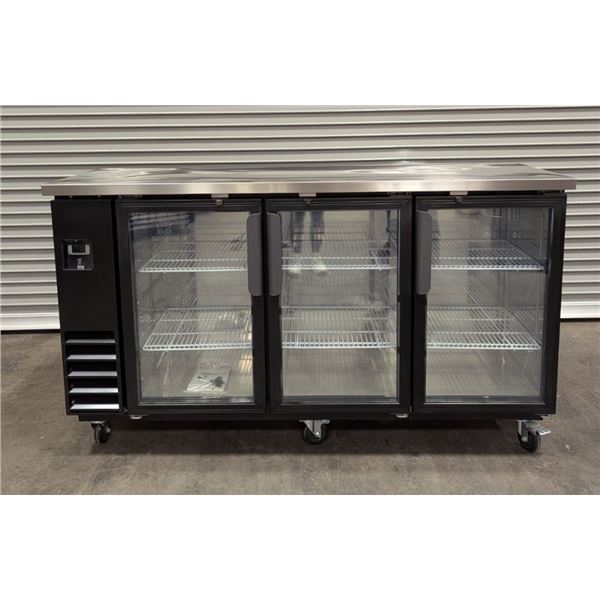 HC-BC4-24G 73" Three Glass Door Back Bar Cooler
