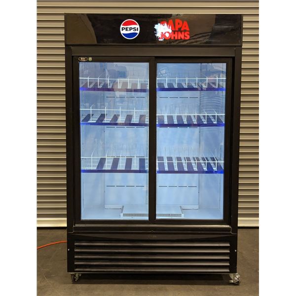 QBD CD-45-HC 52" Double Sliding Door Glass Cooler