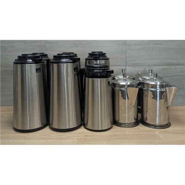 Thermal Carafes & Stainless Water Pitchers -Lot of 10pcs