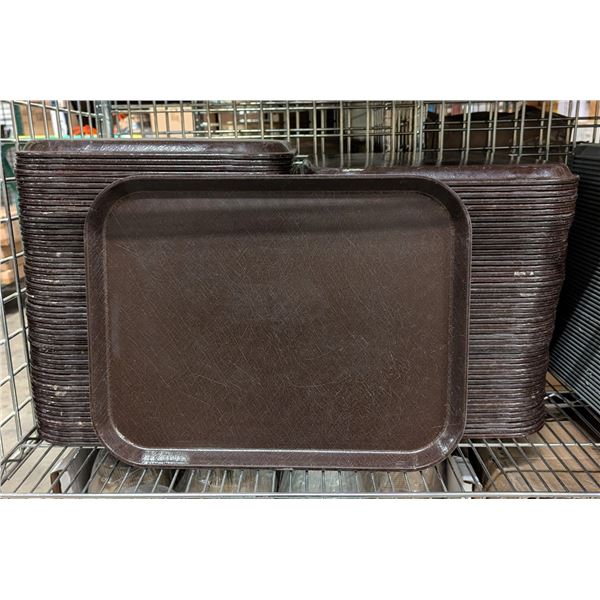 Cambro 18" x 14" Brown Trays - Lot of 104