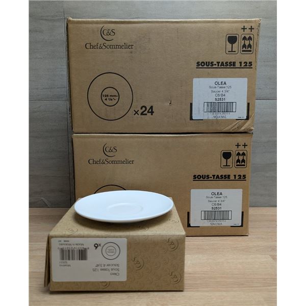 4-3/4" Olea Tea/Coffee Saucers, Arcoroc S2531 - Lot of 48 (2 Cases)