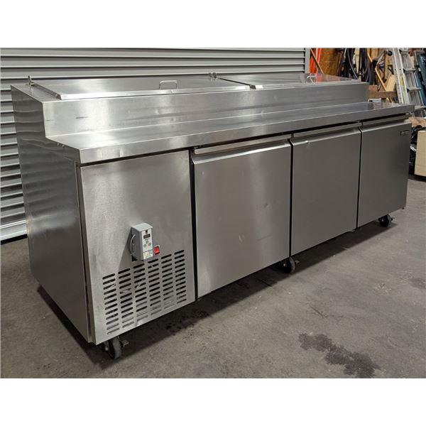 Adcraft PZ-3D 92" Three Door Refrigerated Pizza Prep Table
