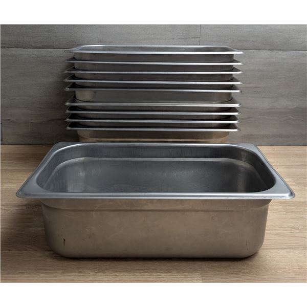 5L Stainless Steel Gelato/Ice Cream  Pans - Lot of 10