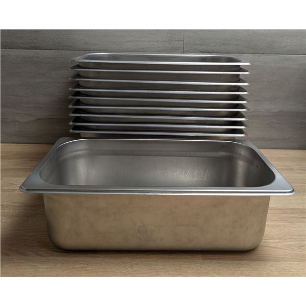 5L Stainless Steel Gelato/Ice Cream  Pans - Lot of 10