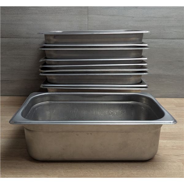5L Stainless Steel Gelato/Ice Cream  Pans - Lot of 10