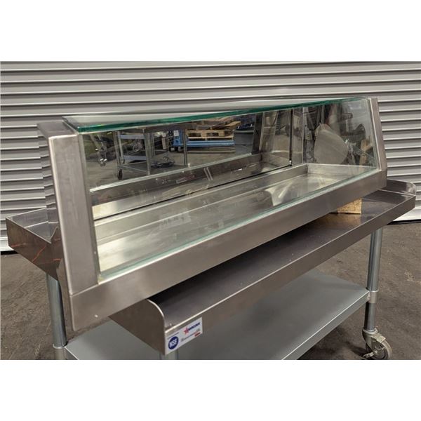 48" Stainless Steel Countertop Glass Display Case
