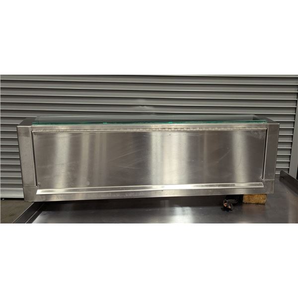 48" Stainless Steel Countertop Glass Display Case