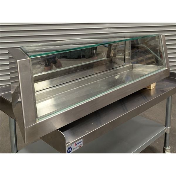 48" Stainless Steel Countertop Glass Display Case