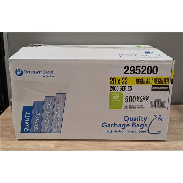 Interplast 20x22 Regular Gabage Bags - Lot of Approx. 450