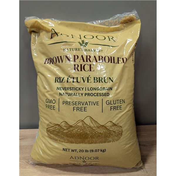 Adnoor Brown Paraboiled Rice, 20lbs