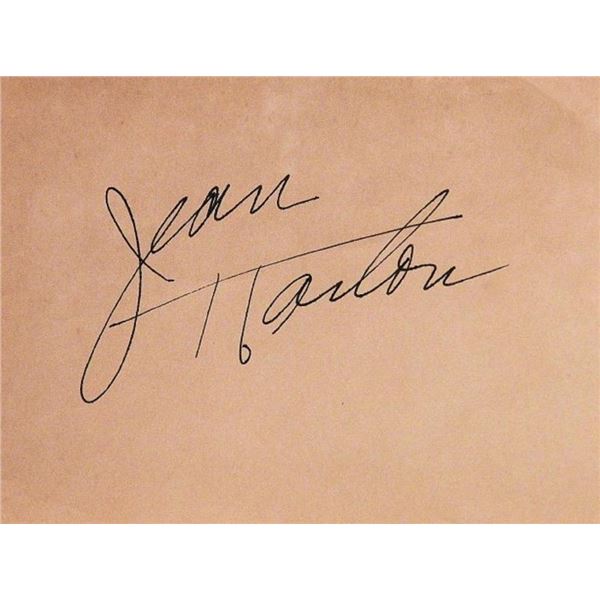 Hell's Angels Jean Harlow signature slip