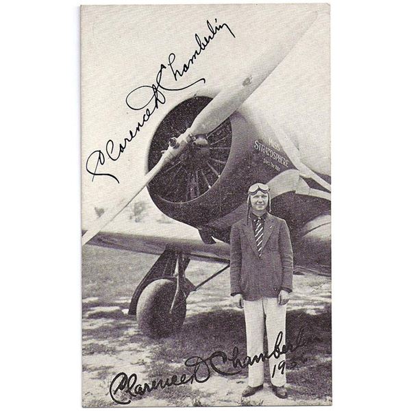 Aviator Clarence Chamberlin Signed Photograph