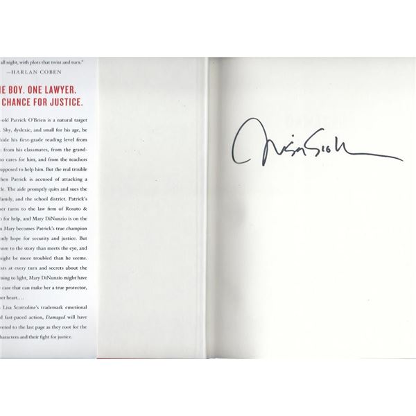 Damaged Lisa Scottoline signed book