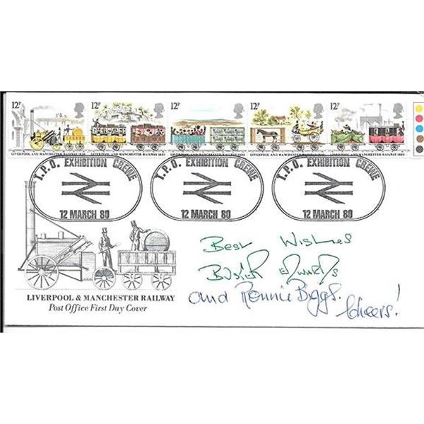 The Great Train Robbers Buster & BIGGS, Ronnie EDWARDS Signed First Day Cover