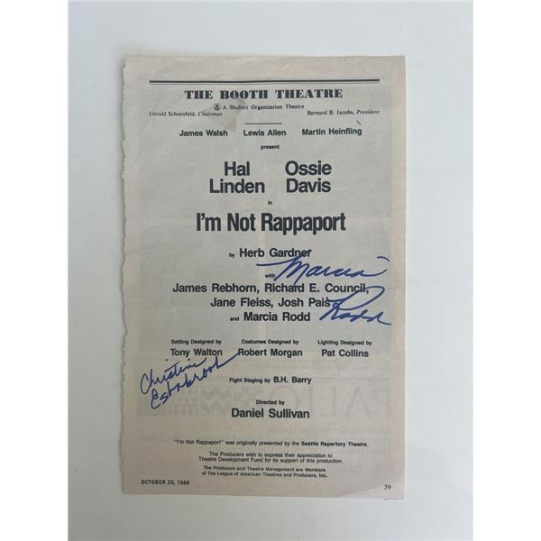 I'm Not Rappaport cast signed print