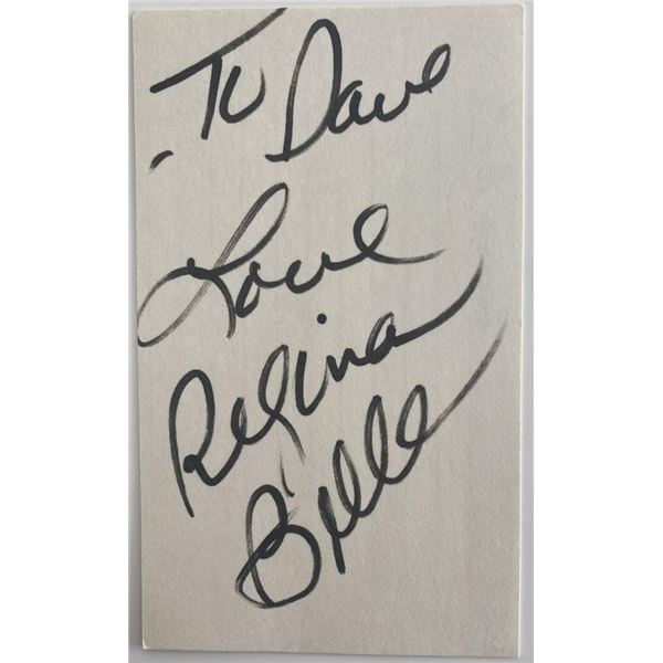 Regina Belle signed note