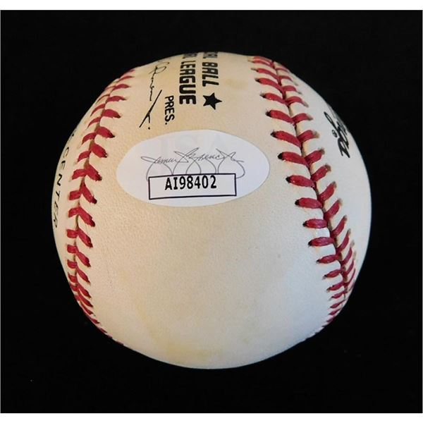 Albie Pearson Signed Official National League Baseball JSA Authenticated