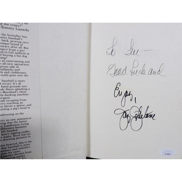 LA Dodgers Jay Johnstone Signed Over The Edge Hardcover Book JSA Authenticated