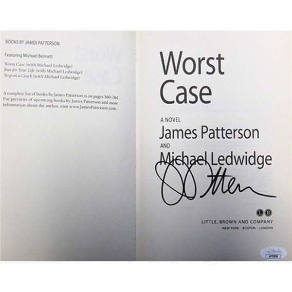 Best Selling Novelist James Patterson Signed Worst Case 1st Ed Hardcover Book JSA Authenticated