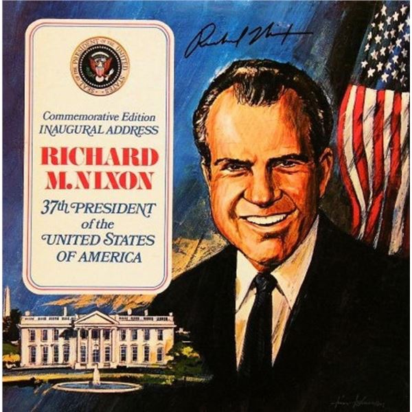 President Richard Nixon signed Inaugural Address album