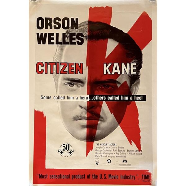 Citizen Kane 50th Anniversary 1991 Re-Release Original Movie Poster