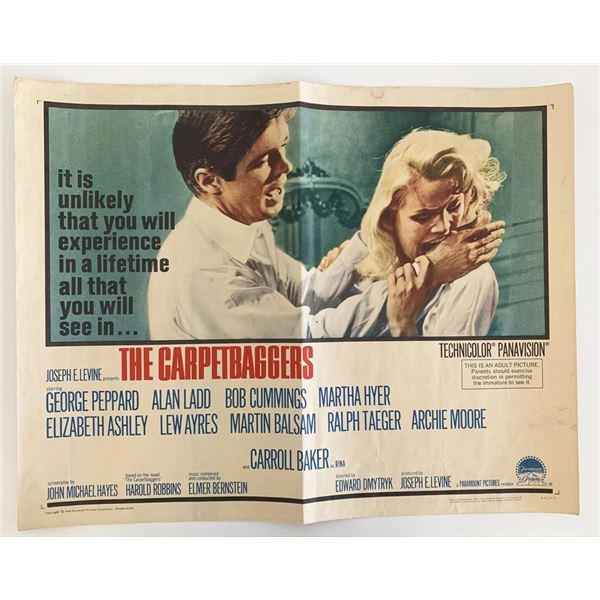 The Carpetbaggers 1964 vintage movie poster