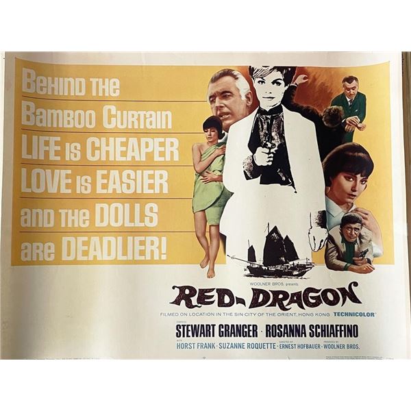 Red Dragon 1965 vintage movie poster