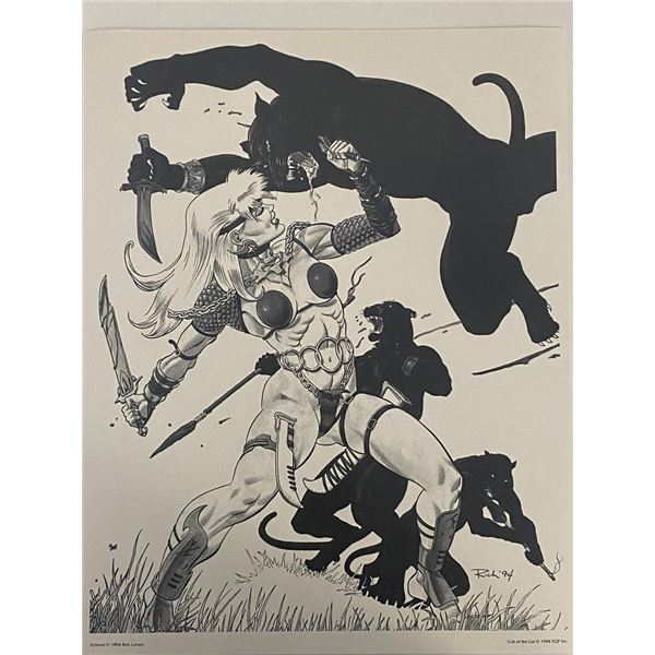 1994 Rich Larson Cult of the Cat mini poster