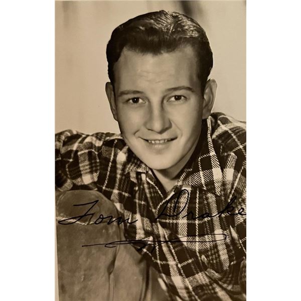 Tom Drake facsimile signed photo. 3x5 inches
