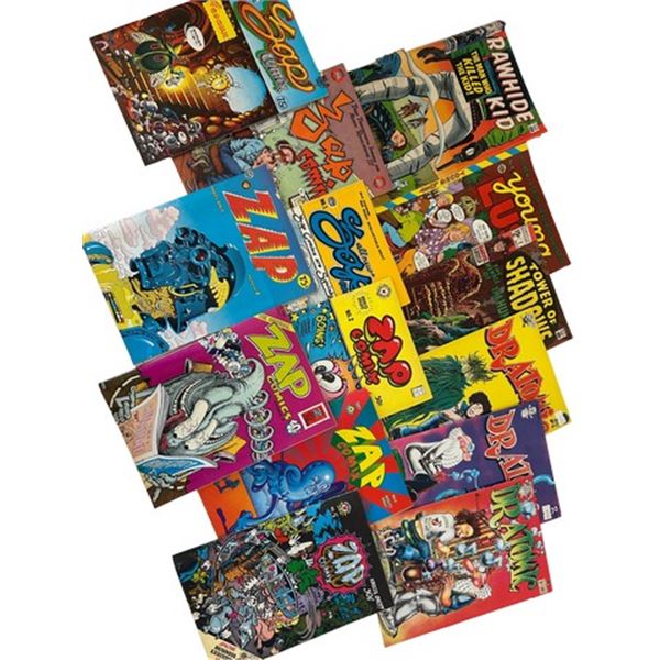 Vintage 1960s–1970s Comic Book Lot: Marvel Bronze Age & Underground Comix (Zap, Dr. Atomic,