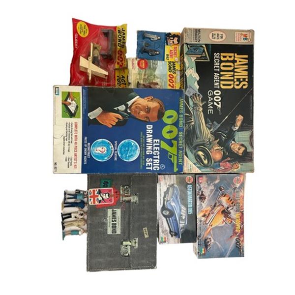 James Bond 007 Collector's Lot: Vintage 1960s Toys, Board Games & Model Kits