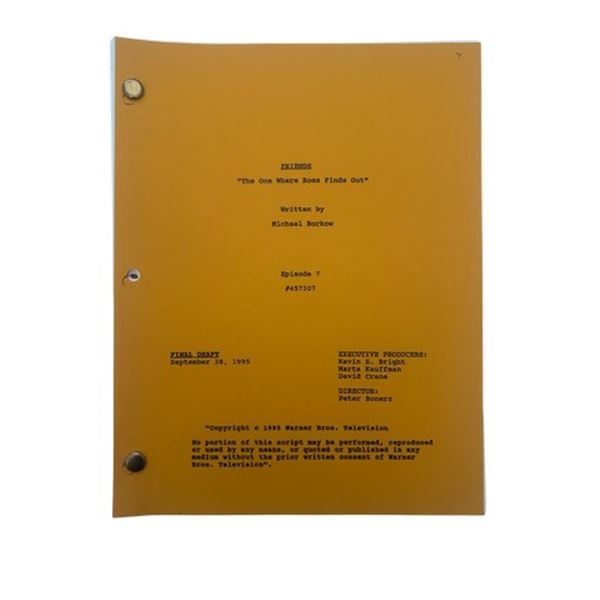Friends "The One Where Ross Finds Out" script