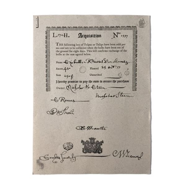 Tulip Fever Aquisition of Tulips Movie Props