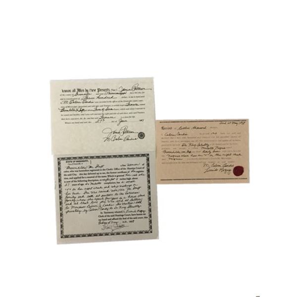 Django Unchained Broomhilda (Kerri Washington) Freedom Papers Movie Props