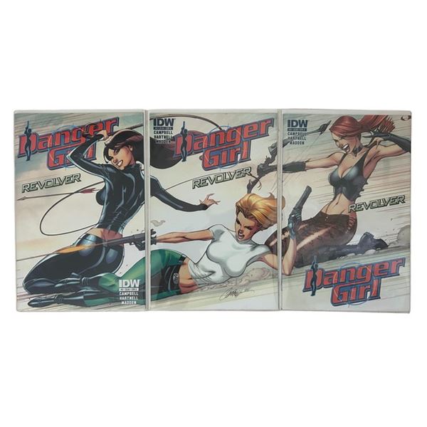 Danger Girl: Revolver Comic Lot of 3 connecting J. Scott Campbell Covers