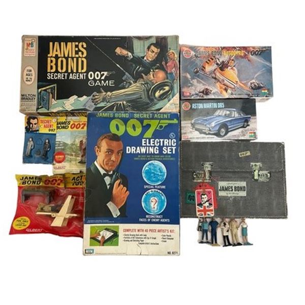 James Bond 007 Collector's Lot: Vintage 1960s Toys, Board Games & Model Kits