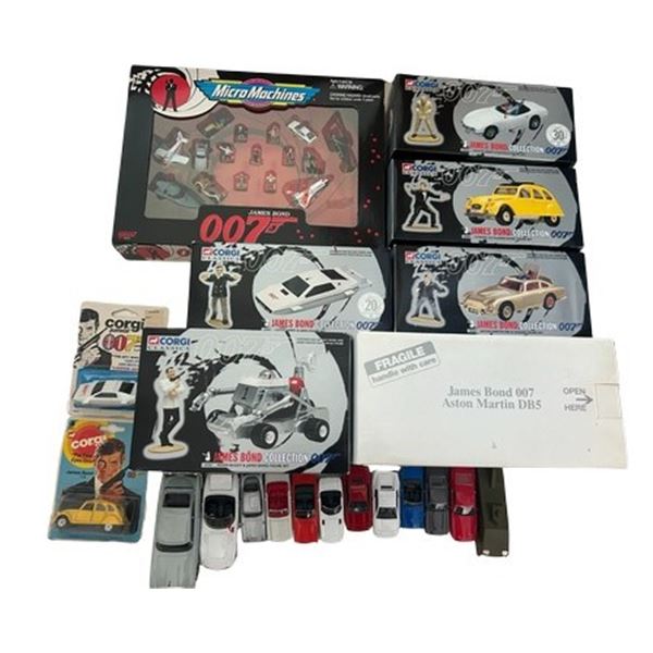 James Bond 007 Collector's Lot: Corgi Classics, Micro Machines & Die-Cast Vehicles