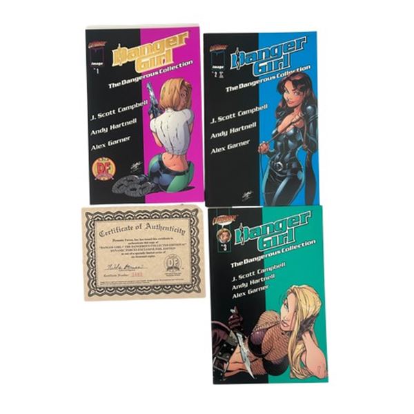 Danger Girl: The Dangerous Collection #1-3 Set w/ Dynamic Forces COA #5489 Foil #1