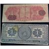 Image 2 : 13. 1916 & 1950 Mexico One Peso Banknotes. VG-8.