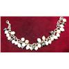 Image 1 : 19. 6 1/2" Sterling Silver Bracelet with Black & White Pearls.
