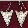 Image 2 : 26. Arrowhead Sterling Silver & Turquoise Earrings.