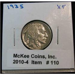110. 1935 D Buffalo Nickel. EF 40.