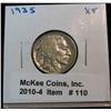 110. 1935 D Buffalo Nickel. EF 40.