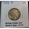111. 1935 D Buffalo Nickel. VF.