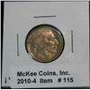 115. 1913 D Type One Buffalo Nickel. Brilliant MS 64.